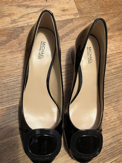 michael michael kors pauline patent leather pumps|MICHAEL Michael Kors Pauline Mid Pumps .